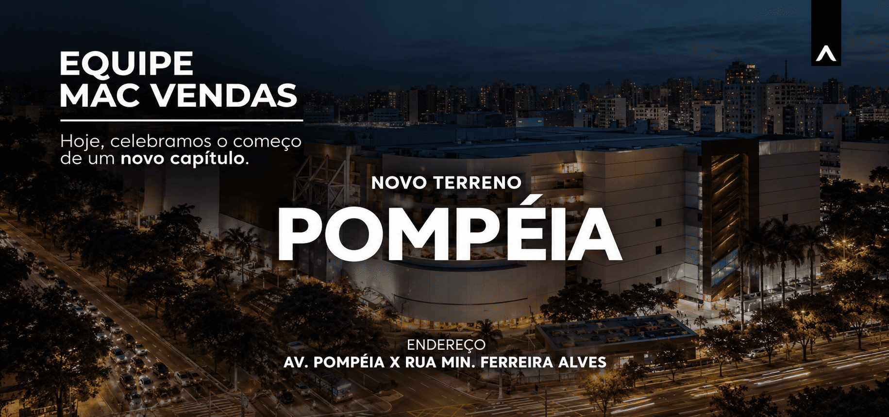 Novo Terreno Pompéia - MAC Vendas